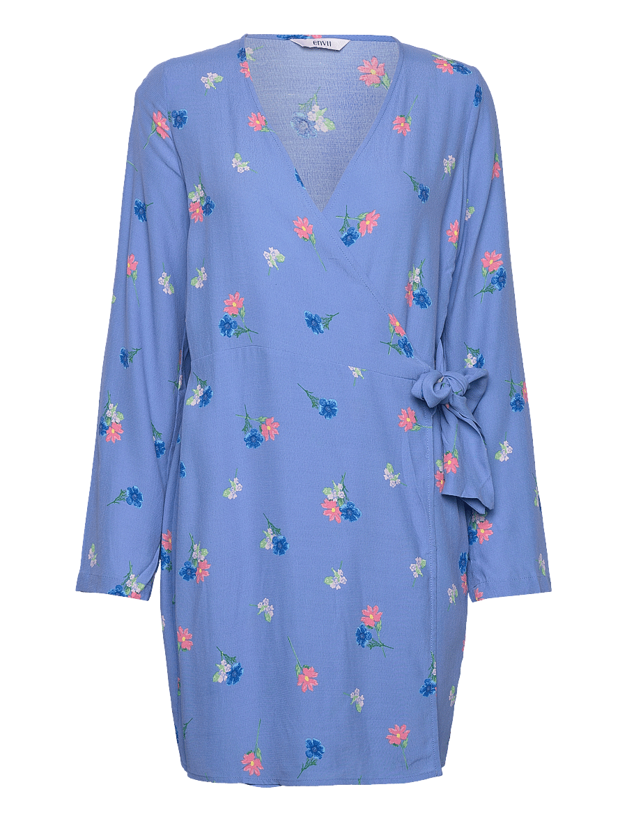 Envii - ENLIME LS V-N DRESS AOP 7014 - slå-om-kjoler - flower bouquet - 0