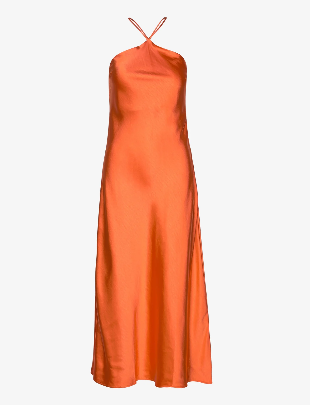 Envii - ENPAPAYA SL MIDI DRESS 6984 - slip dresses - red orange - 0