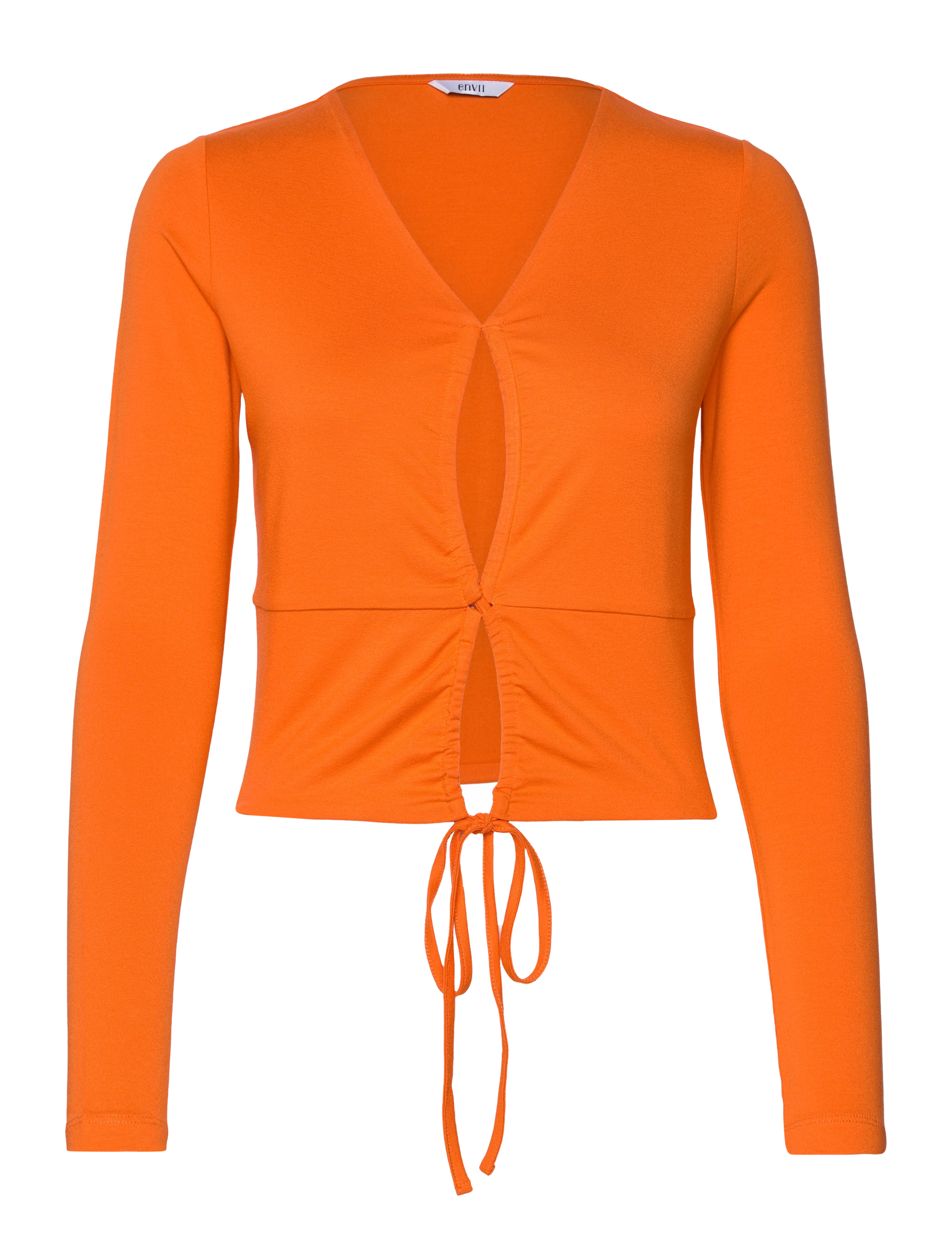 Envii Enpome Ls String Tee 6971, XS, T-shirts & Oberteile, Orange - Long-sleeved, Frauen