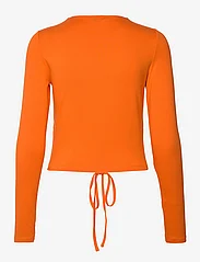 Envii - ENPOME LS STRING TEE 6971 - long-sleeved tops - red orange - 1