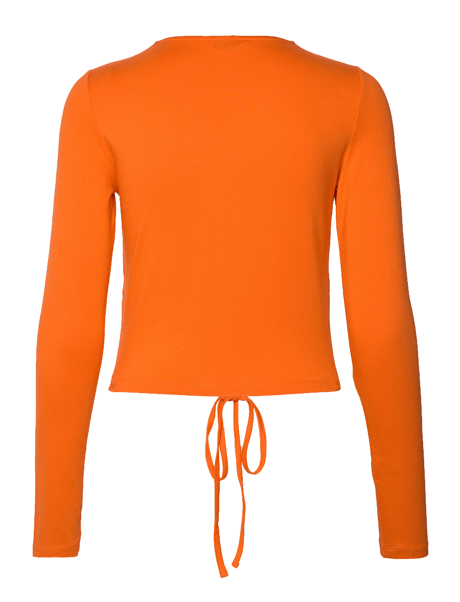 Envii - ENPOME LS STRING TEE 6971 - långärmade toppar - red orange - 1