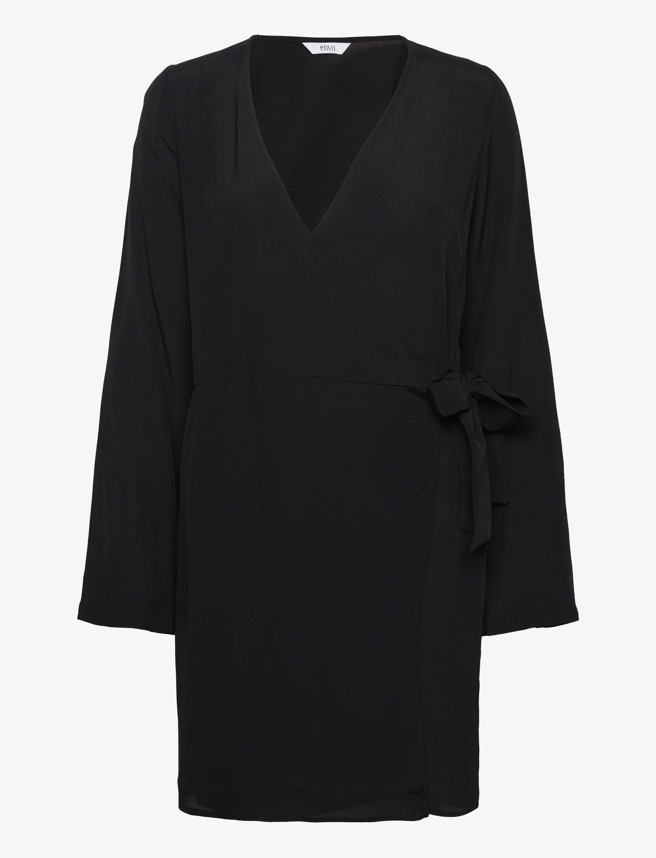 Envii - ENLIME LS V-N DRESS 7014 - wrap dresses - black - 0