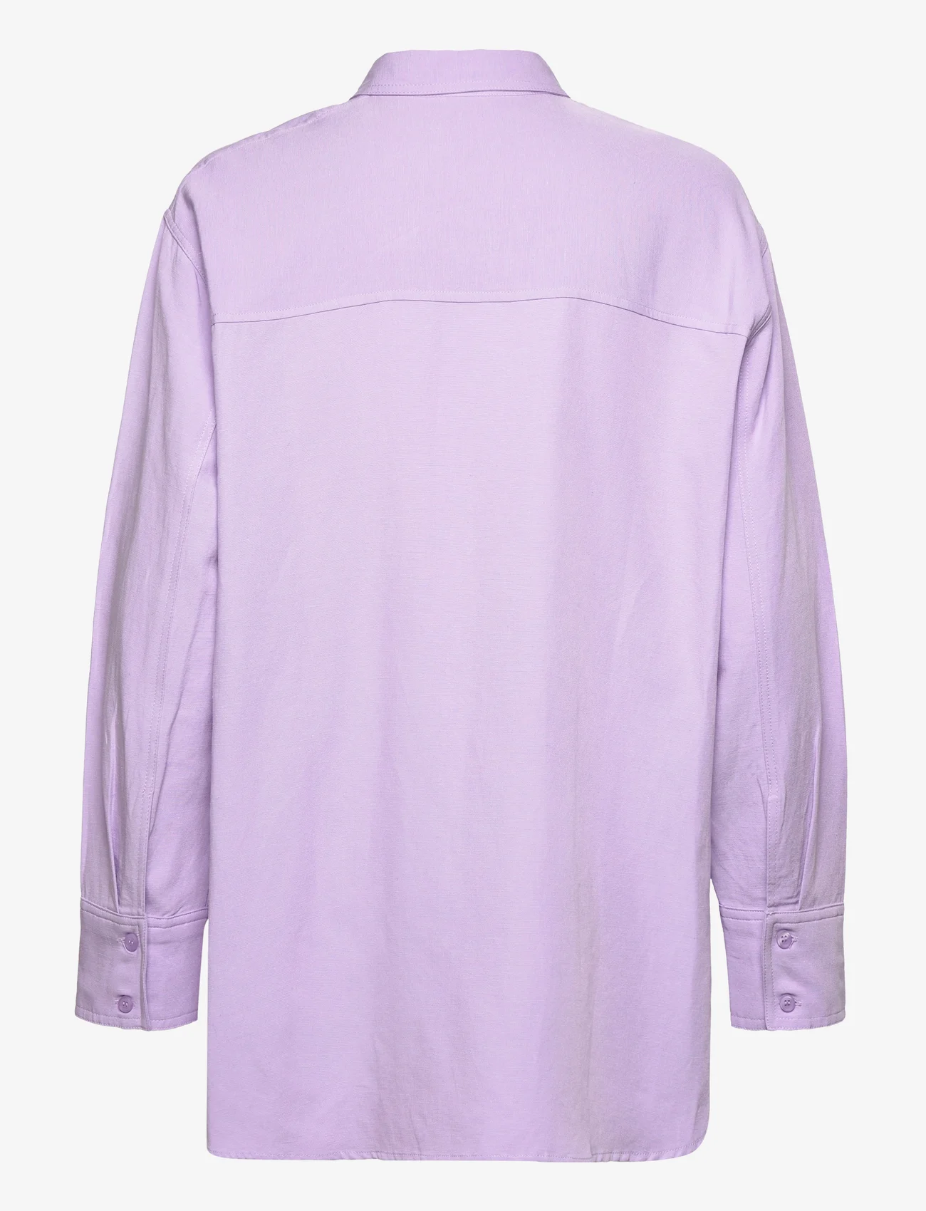 Envii - ENSPLIT LS SHIRT 6903 - linen shirts - purple rose - 1