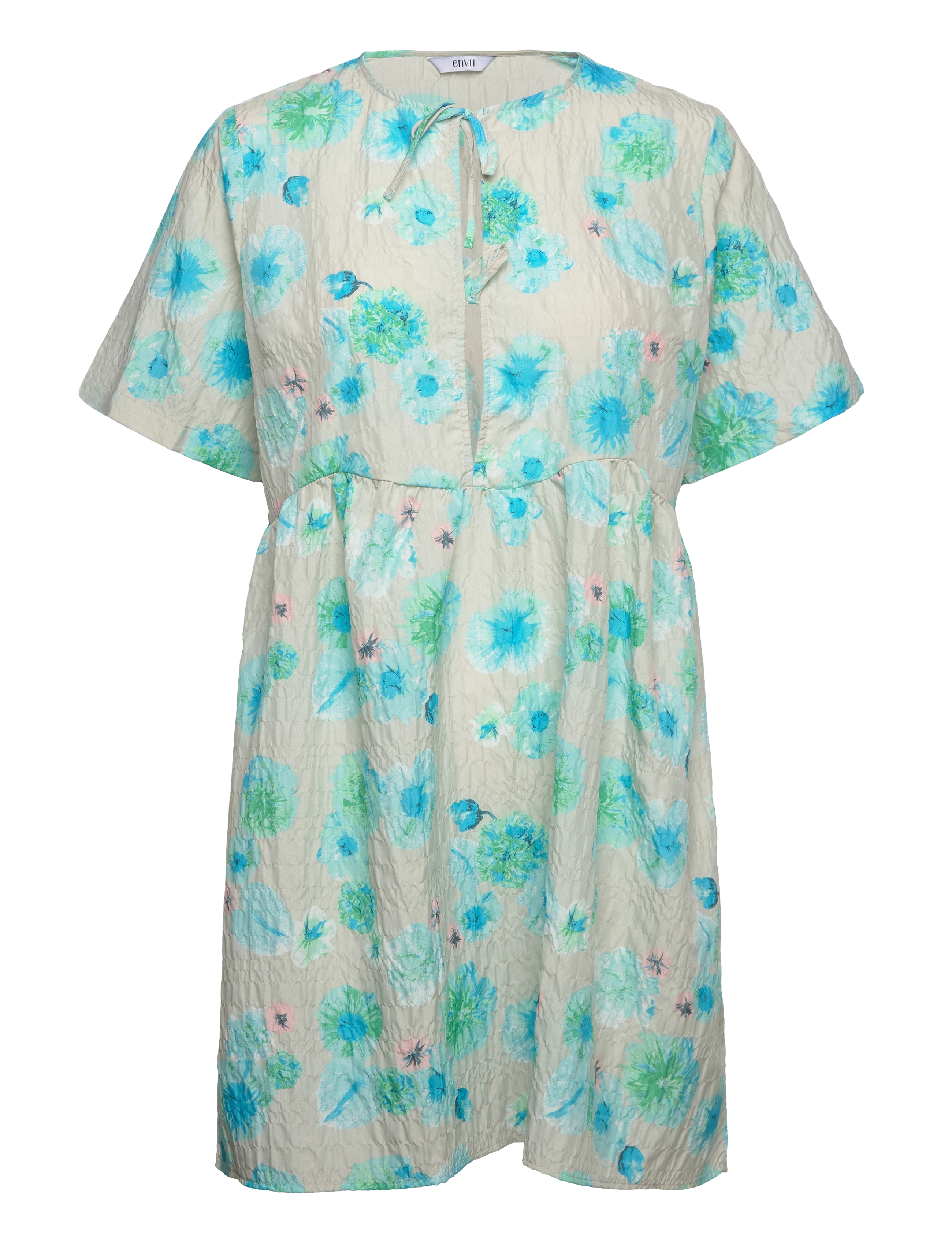 ENVII Entempo Ss Kleid Aop 6932 Beige - XS - Damen