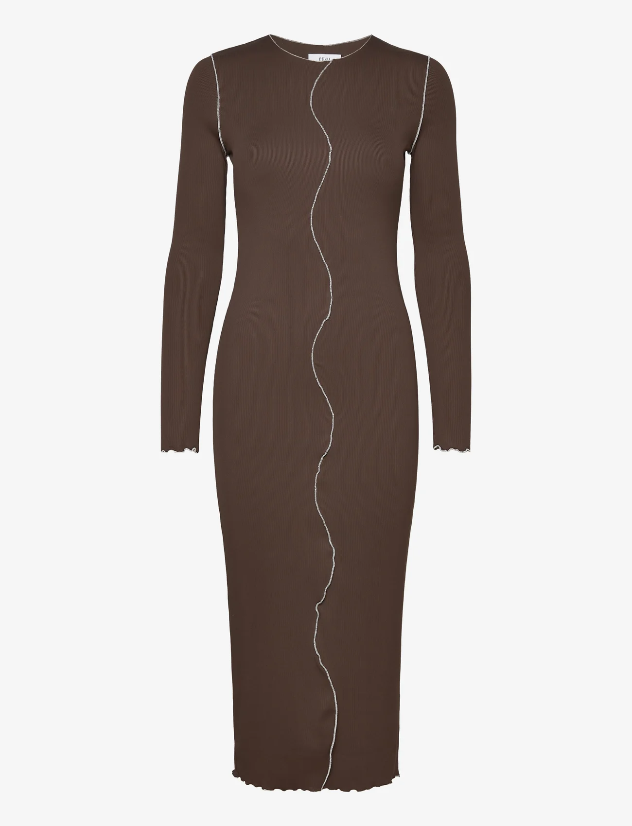 Envii - ENFORK LS DRESS 5347 - bodycon dresses - slate black - 0