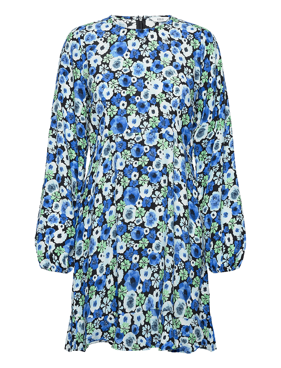 Envii - ENSHERRY LS DRESS AOP 7014 - short dresses - ibiza bloom - 0
