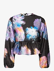 Envii - ENWOMBAT LS TOP AOP 7063 - long-sleeved blouses - space flower - 0