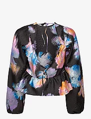 Envii - ENWOMBAT LS TOP AOP 7063 - long-sleeved blouses - space flower - 1