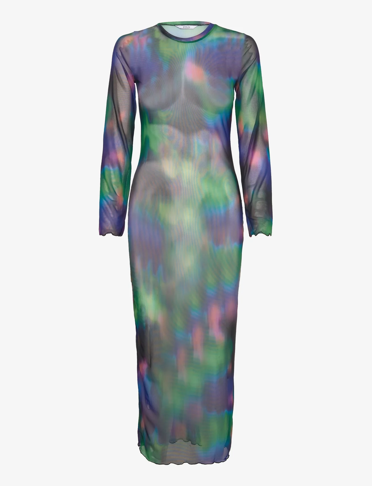 Envii - ENRAVEN LS DRESS AOP 7042 - maxi sukienki - blurry lights - 0