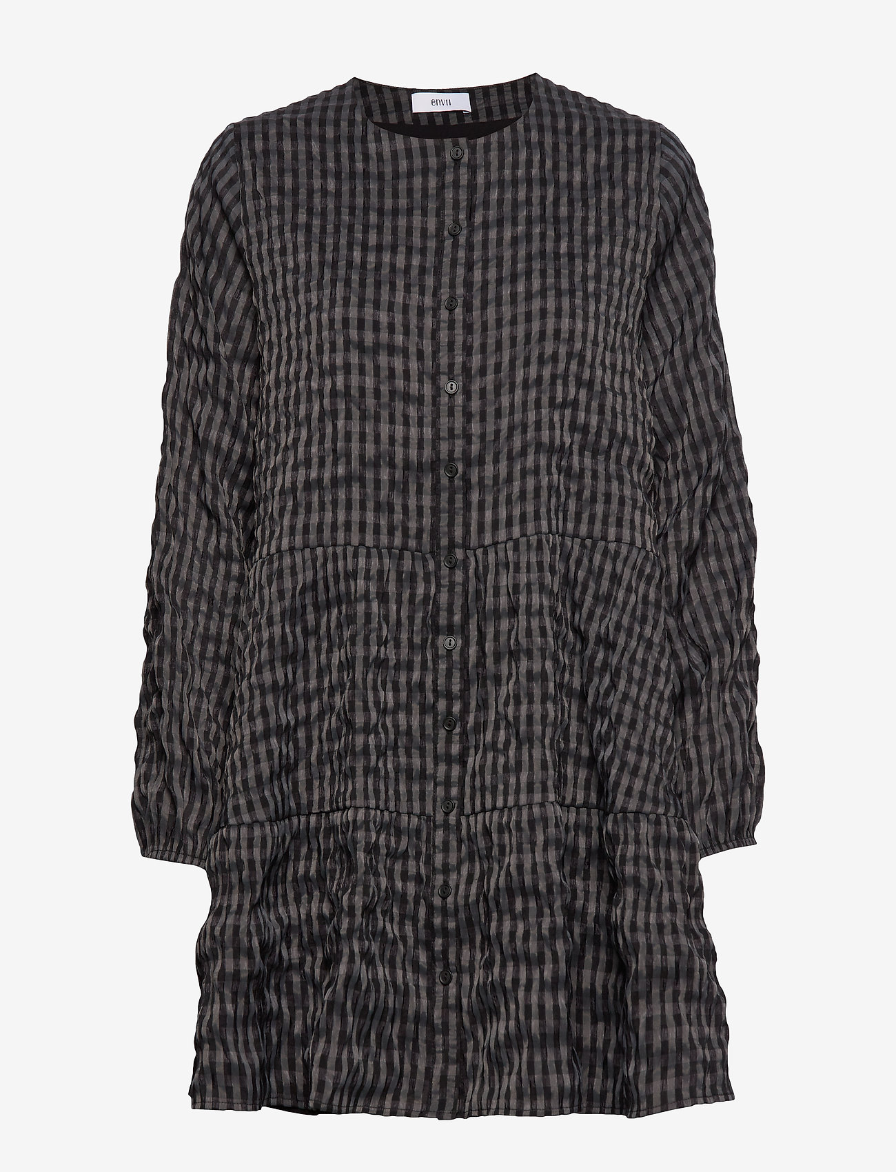 Envii - ENCULLINAN LS SHORT DRESS 6690 - night check - 0