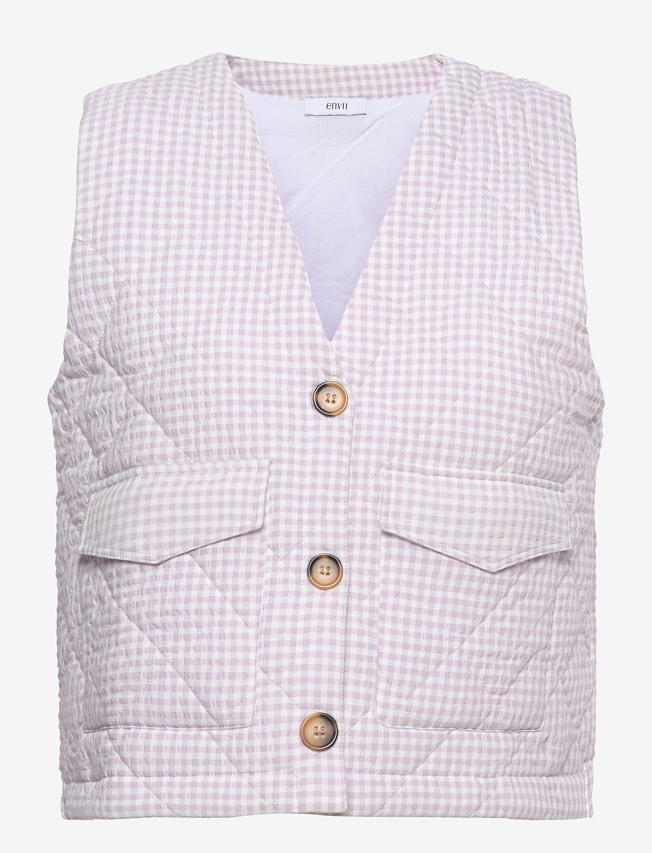 Envii - ENBASIL WAISTCOAT 6824 - quilted vests - violette check - 0