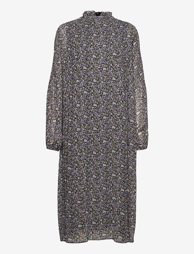 Envii - ENROY LS T-N DRESS AOP 6850 - midikleider - dark abelia - 0