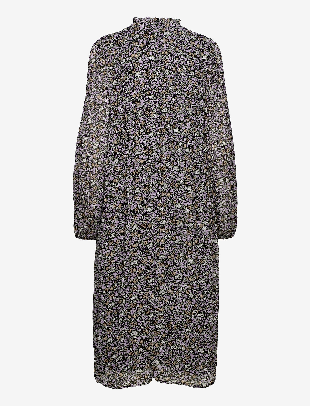 Envii - ENROY LS T-N DRESS AOP 6850 - midikleidid - dark abelia - 1