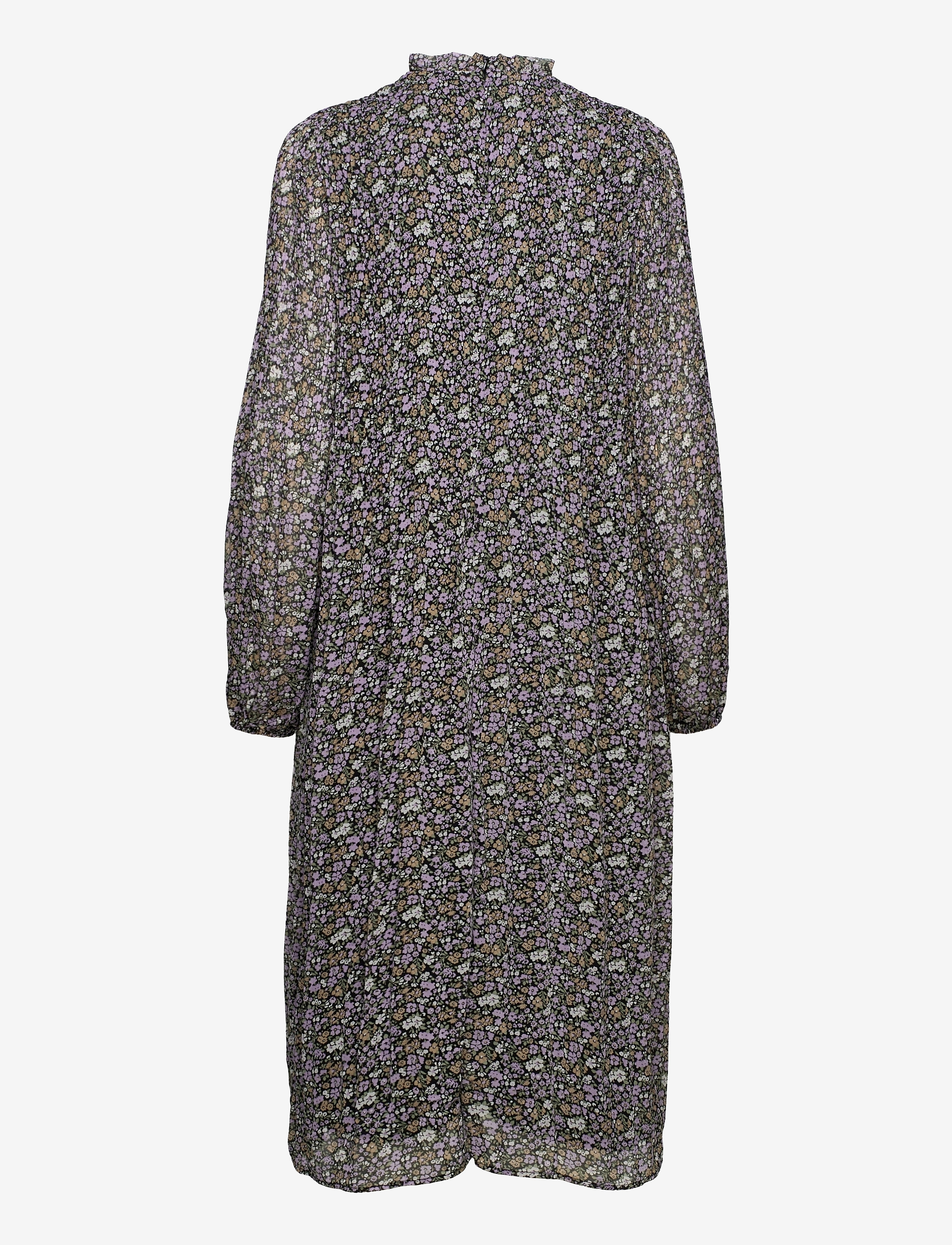 Envii - ENROY LS T-N DRESS AOP 6850 - midikleidid - dark abelia - 1