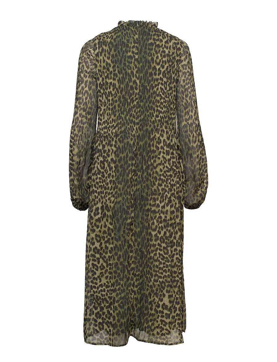 Envii - ENROY LS T-N DRESS AOP 6850 - midikleider - olive leo - 1