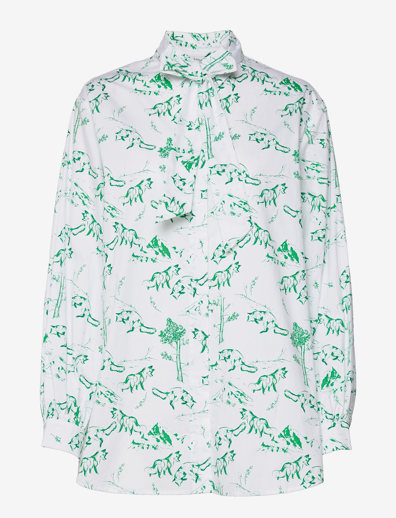 Envii - ENBRAWLEY BOW SHIRT AOP 6709 - foxy fox - 0