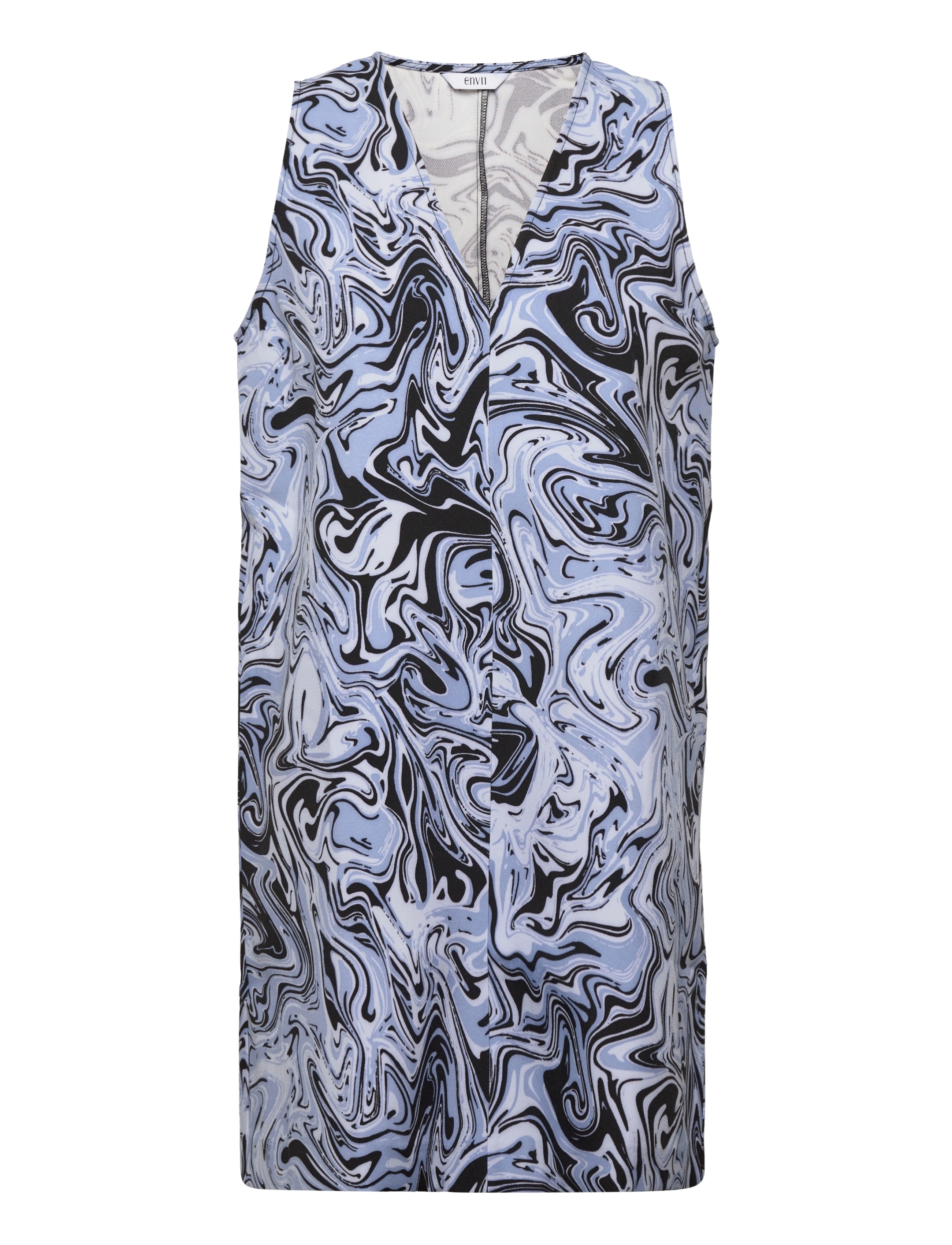 ENVII Enblanc Sl Kleid Aop 6869 Blau - L - Damen
