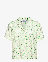 Envii - ENNIGHTTIME SS SHIRT AOP 6743 - kortärmade skjortor - green petunia - 0