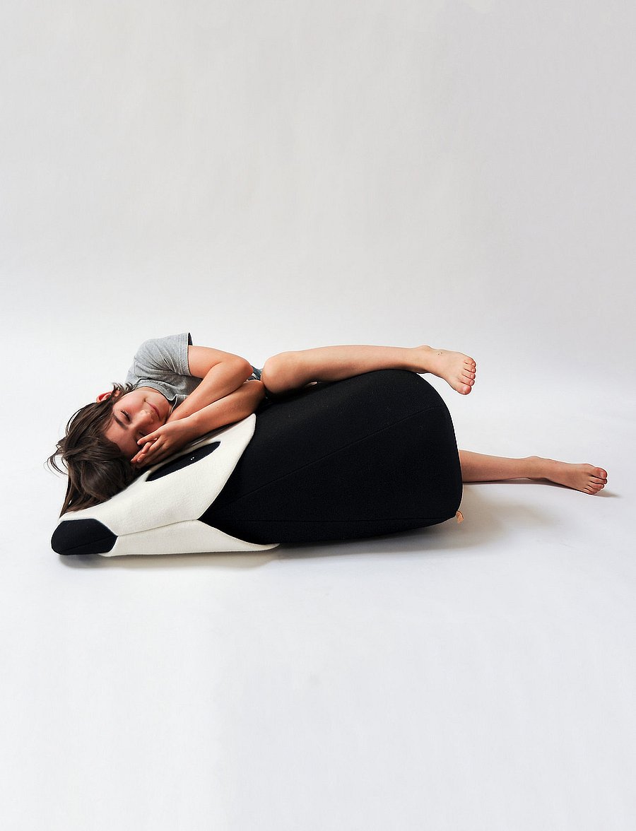 EO - Zoo Collection Panda - poufs & lehnstühle - black and white - 0