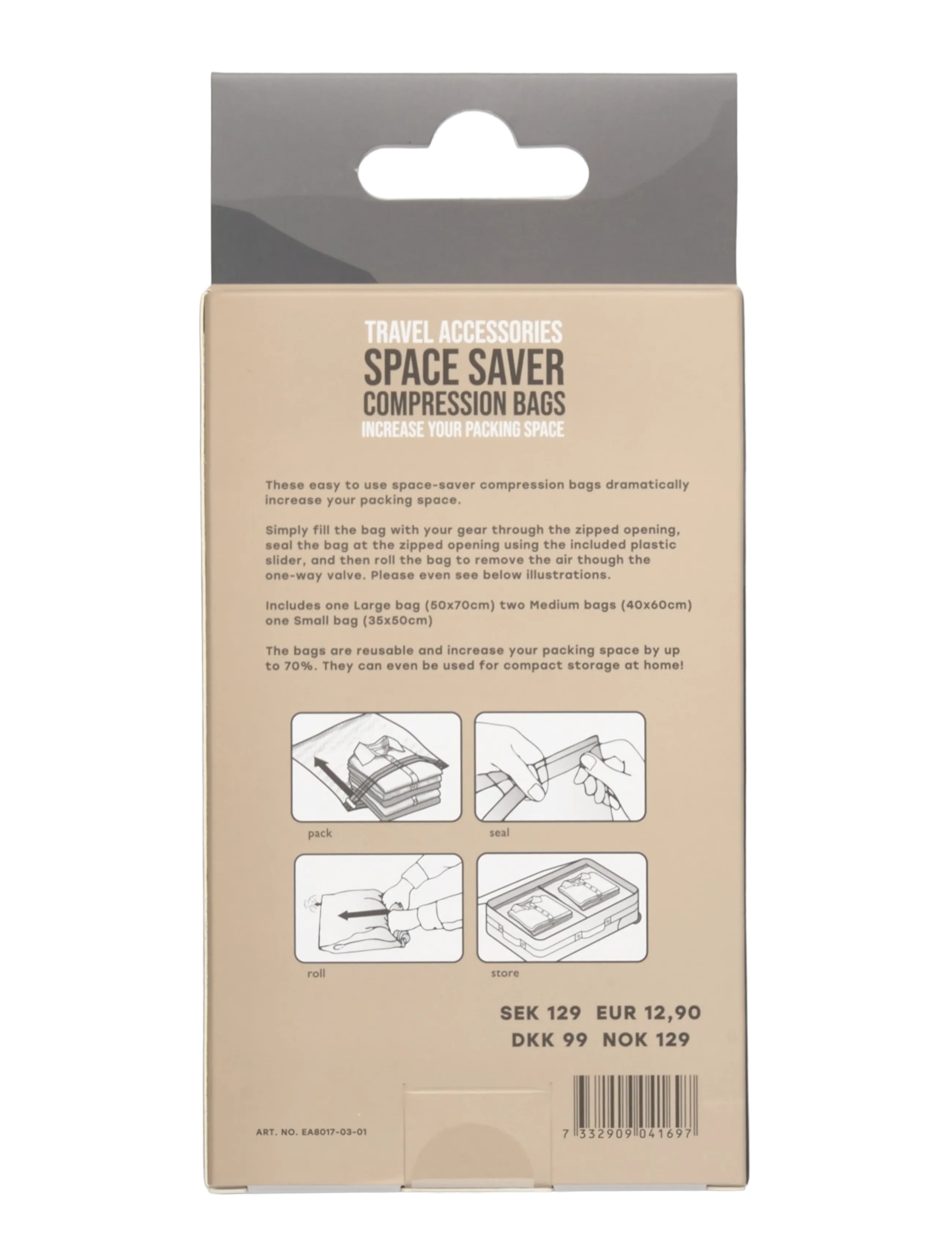 EPIC Travelgear - Space Saver Compression Bag Kit - skipulagseiningar fyrir farangur - transparent - 1