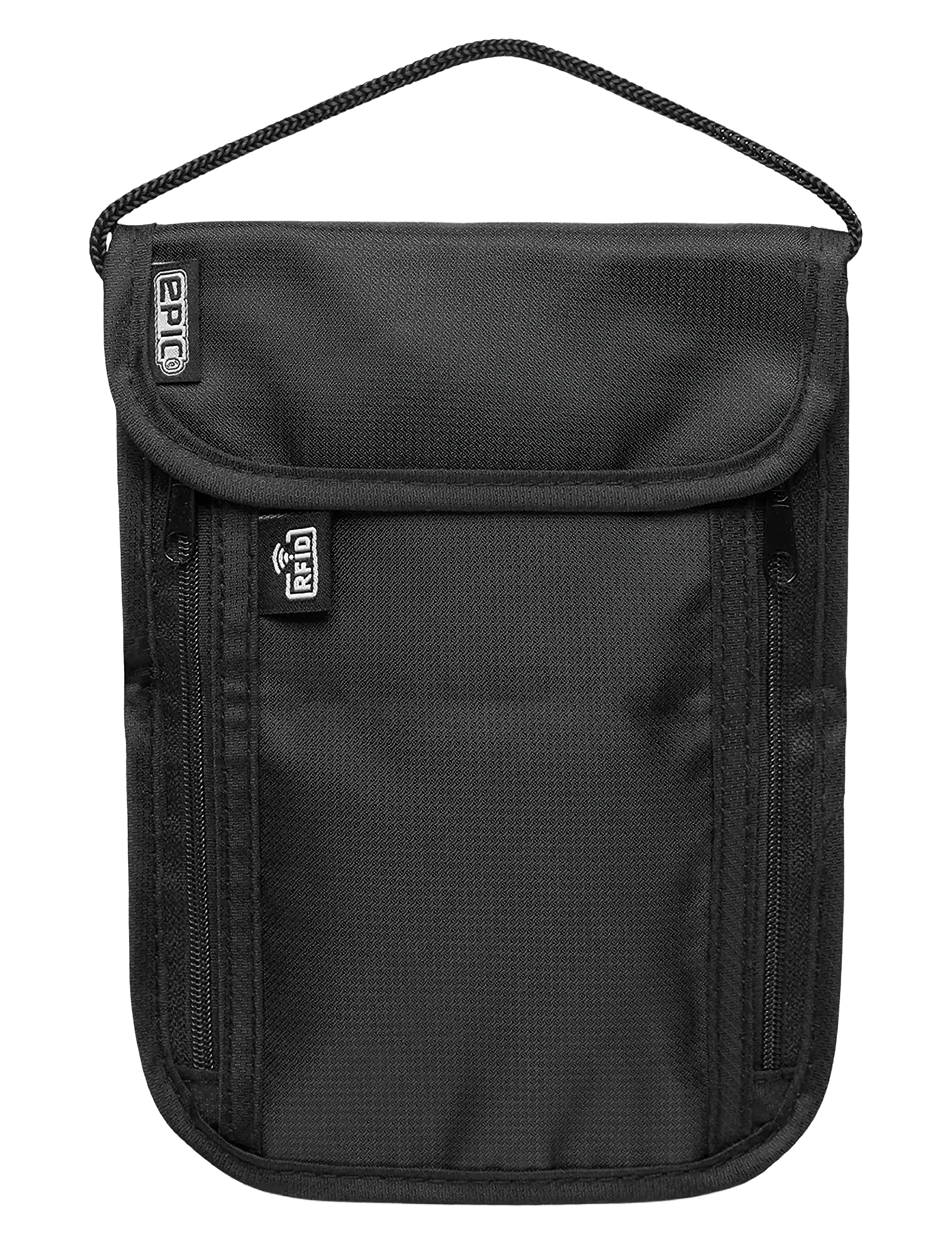 Ultra-Slim Neck Wallet - BLACK