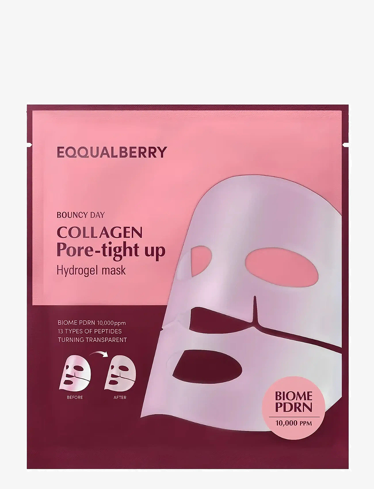 Eqqualberry - Collagen Pore-tight up Hydrogel Mask - sheet masks - clear - 1