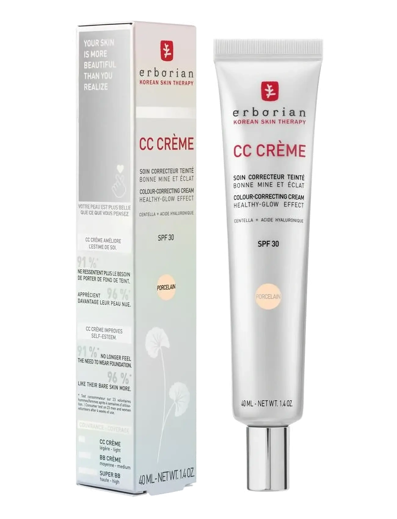 Erborian - CC Creme 40ml - juhlamuotia outlet-hintaan - porcelain - 5