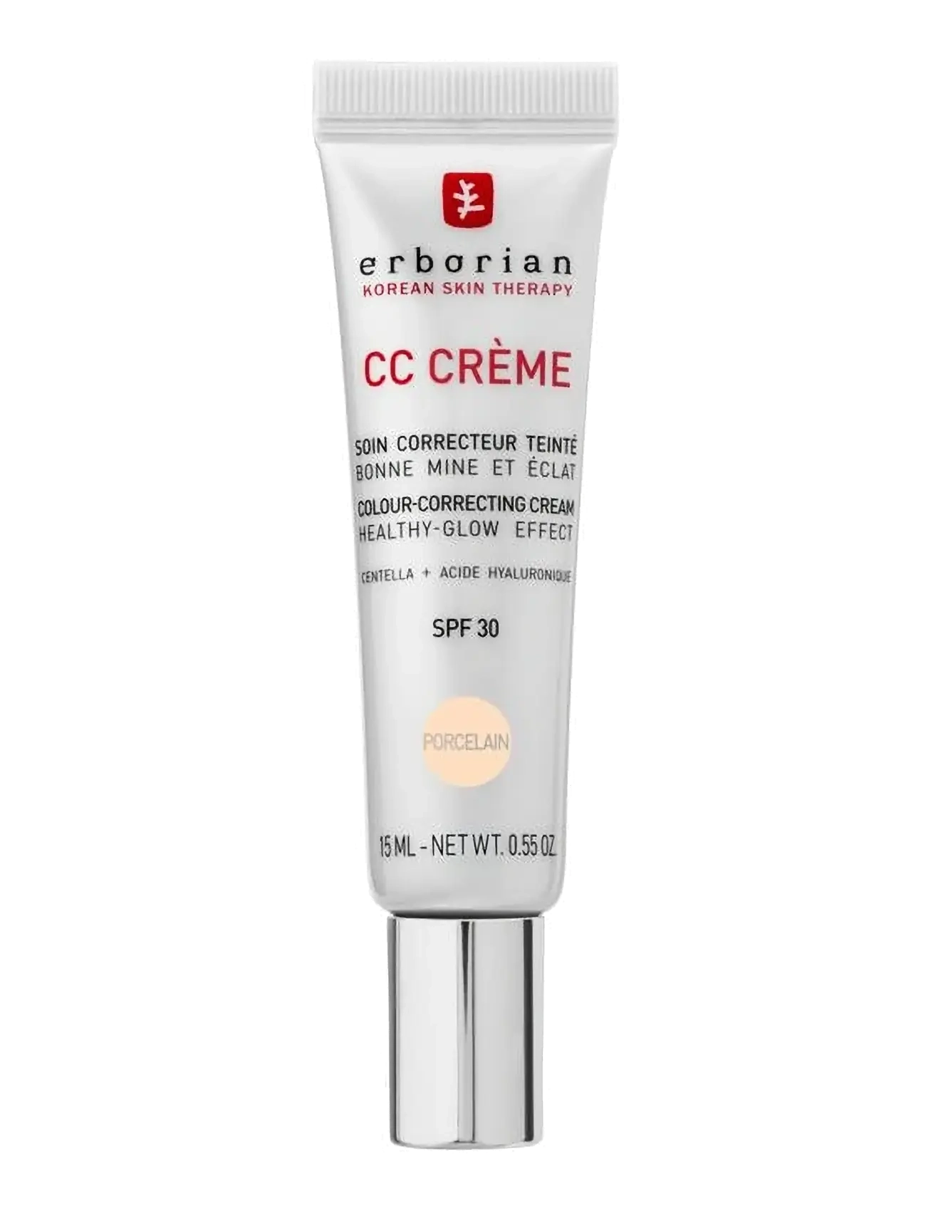 Erborian Cc Creme Porcelain 15Ml, BB & CC Creme, Hvid, Str: 15 ML