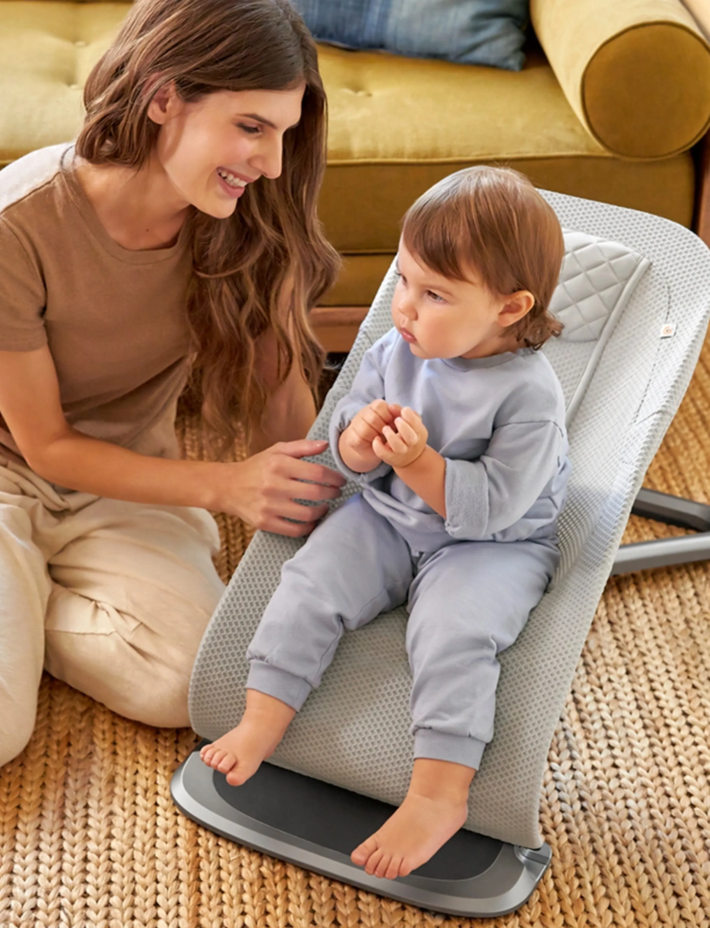 Ergobaby Evolve 3-In-1 Bouncer Mesh, One Size, Grey, Baby Og Graviditet > Baby Bouncers & Swings, Børn