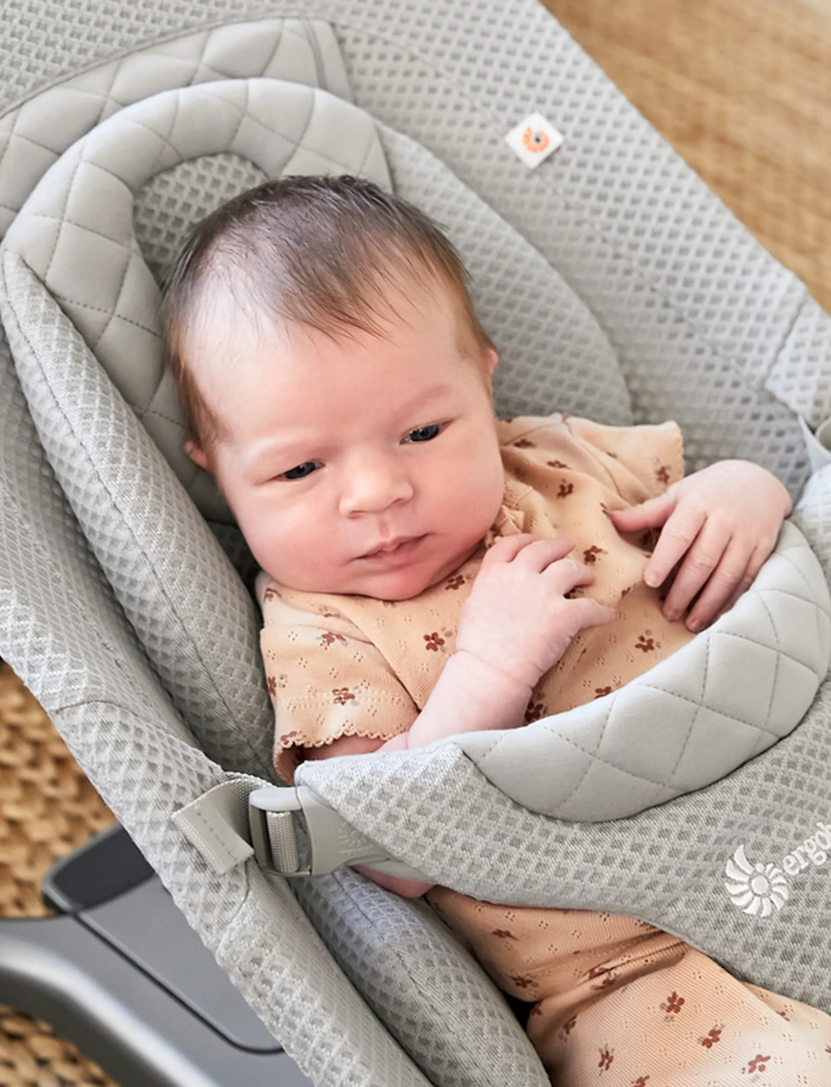 Ergobaby - Evolve 3-in-1 Bouncer Mesh - skråstole - light grey - 2
