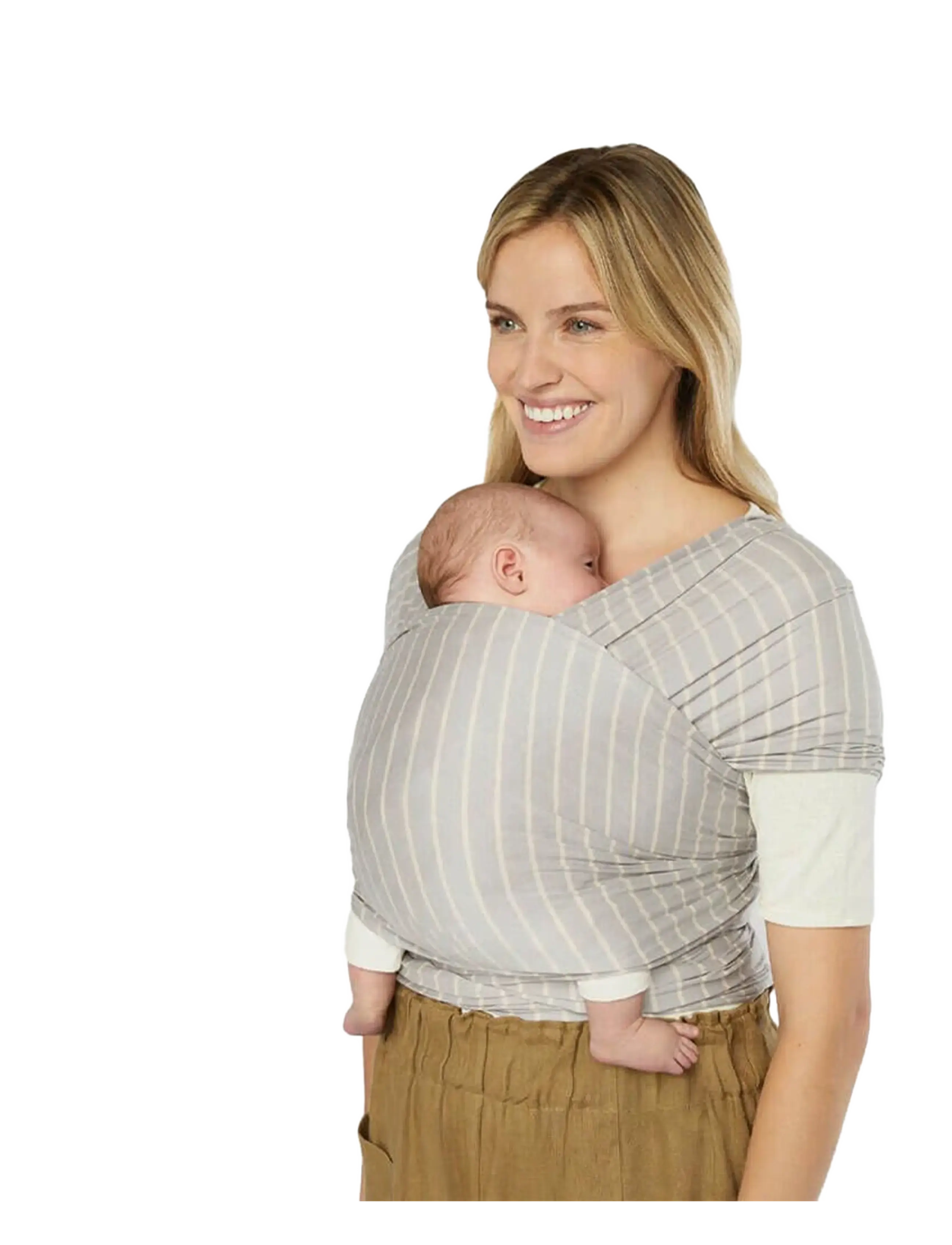 Ergobaby Aura Wrap Knit - Ergobaby - GREY STRIPES / grey