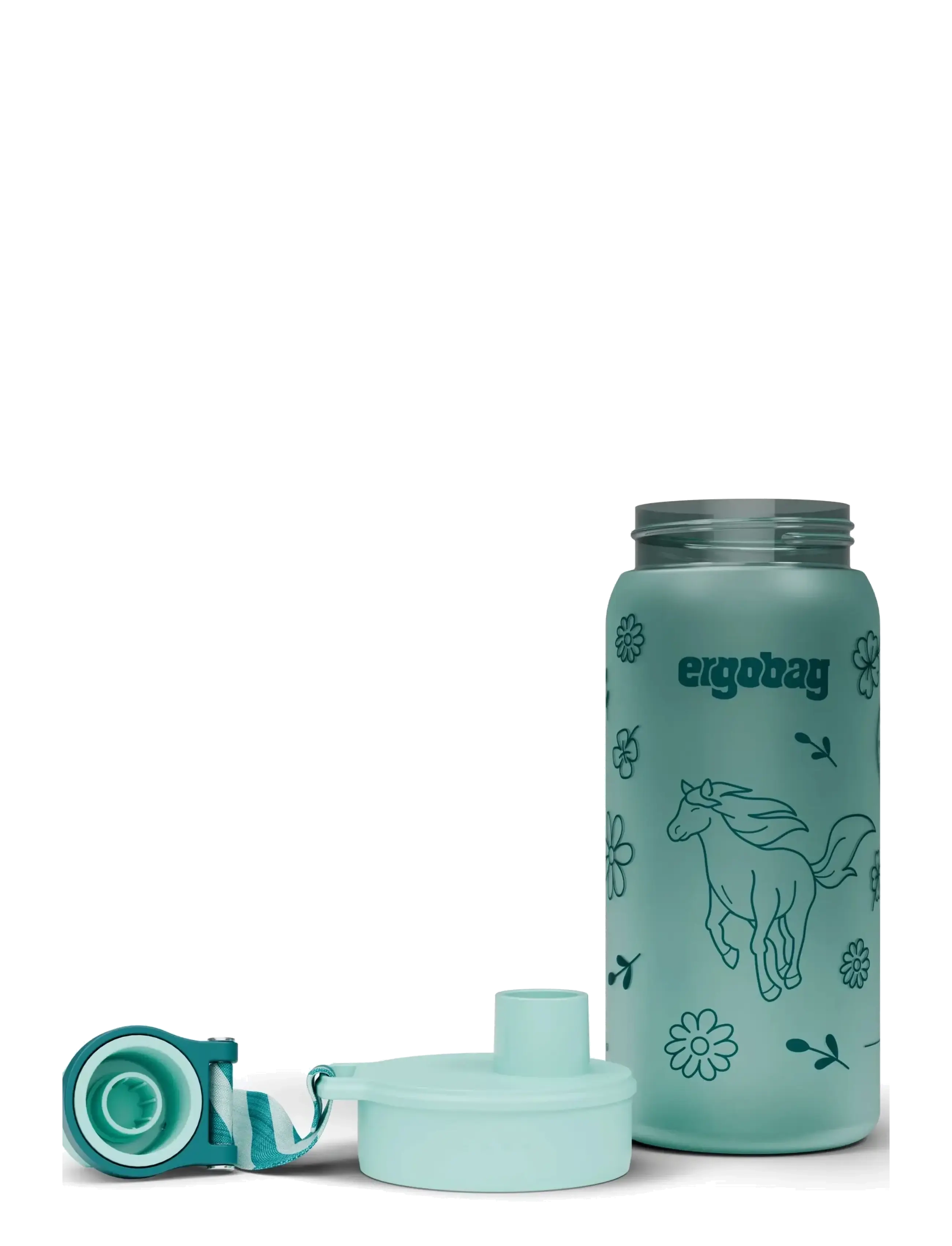 Ergobag - BOTTLE Horse - vandflasker - green - 1