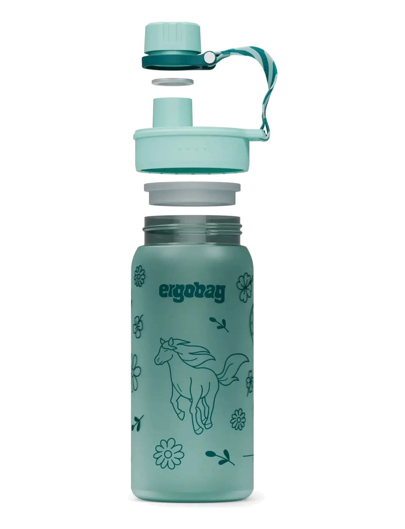 Ergobag - BOTTLE Horse - vandflasker - green - 2