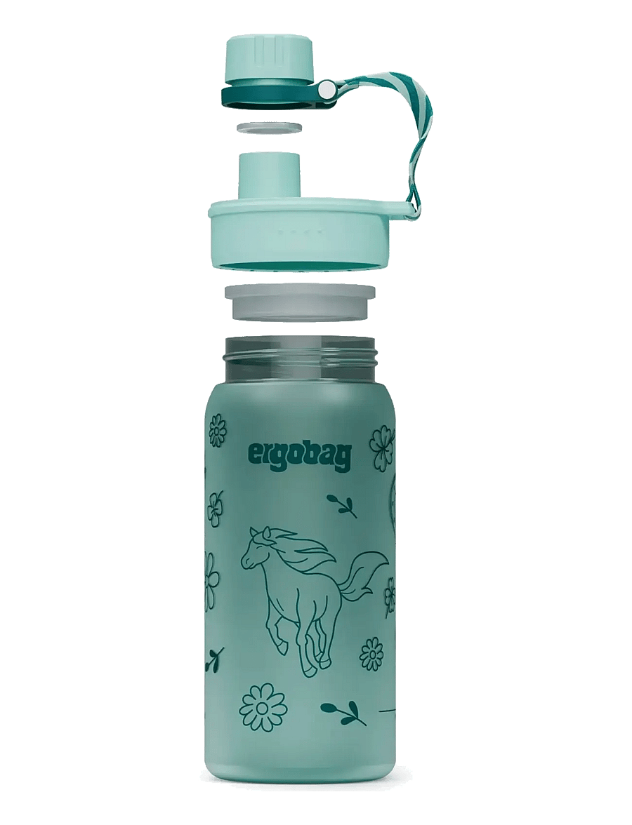 Ergobag - BOTTLE Horse - vandflasker - green - 2