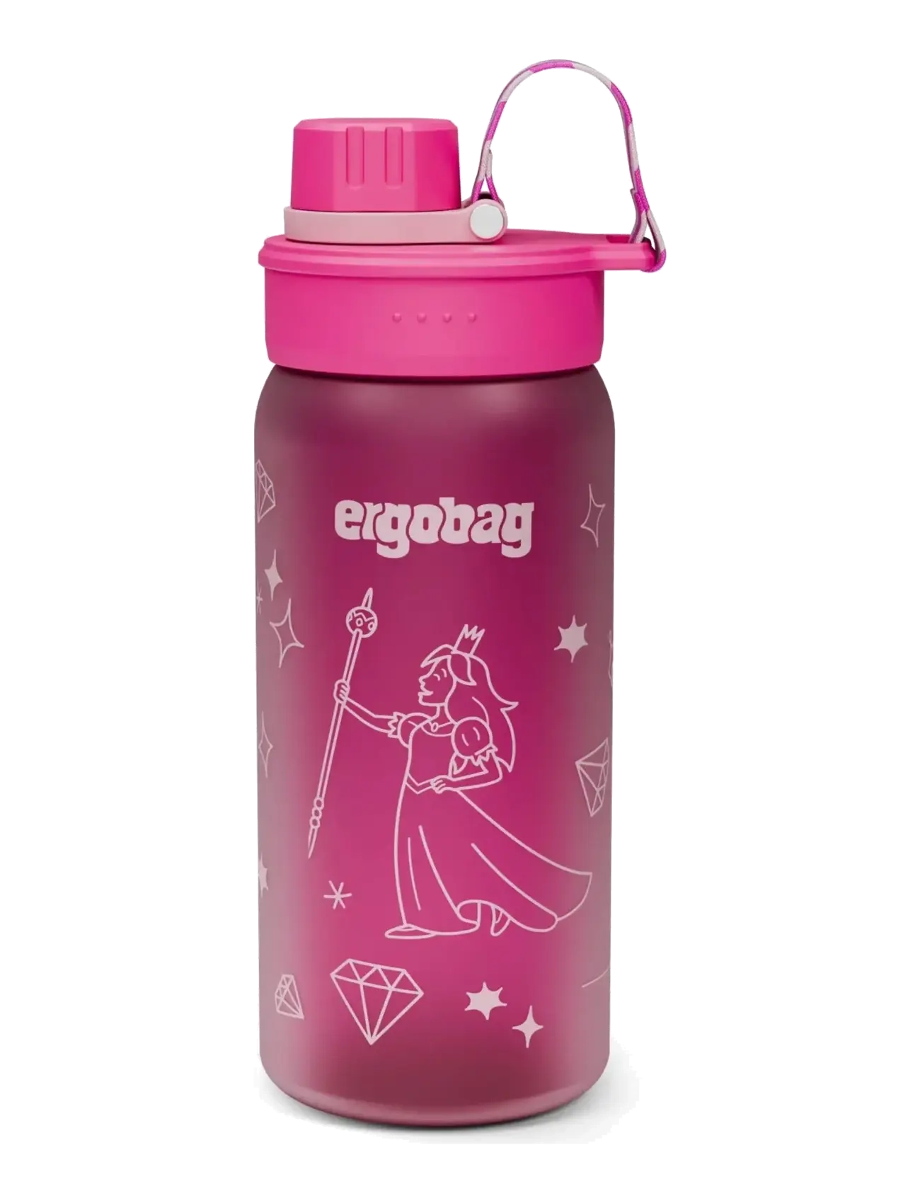 Ergobag Bottle Queen, 550 ml, Home, Rosa - Meal Time, Kinder