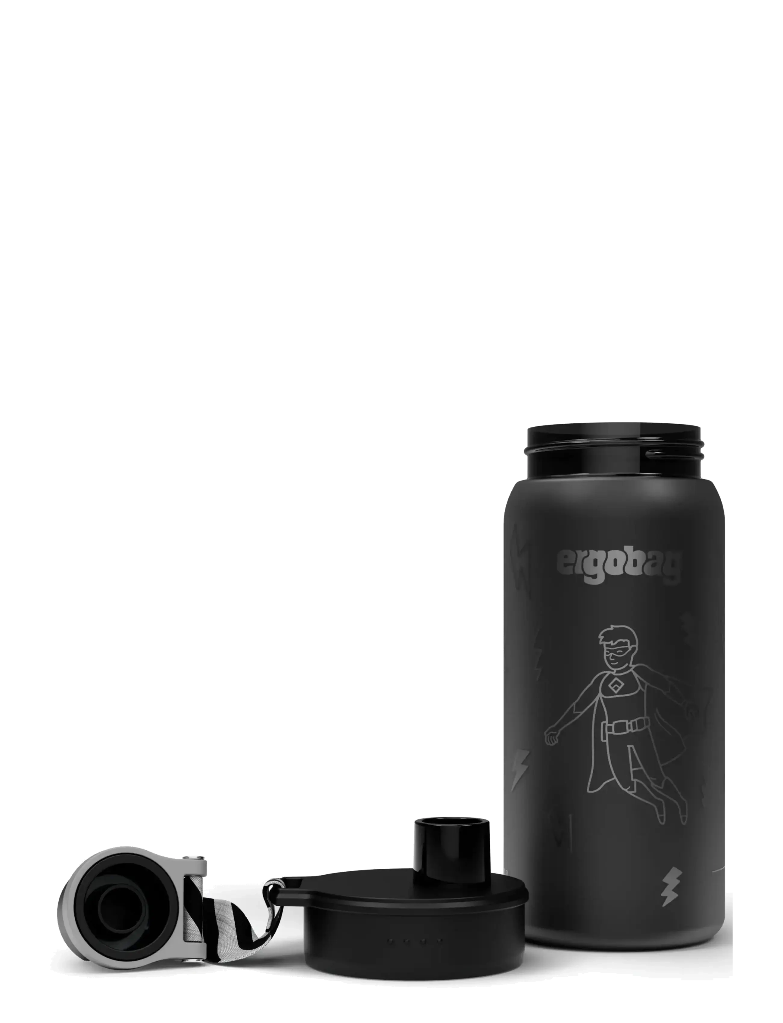 Ergobag - BOTTLE Superhero - vandflasker - black - 1