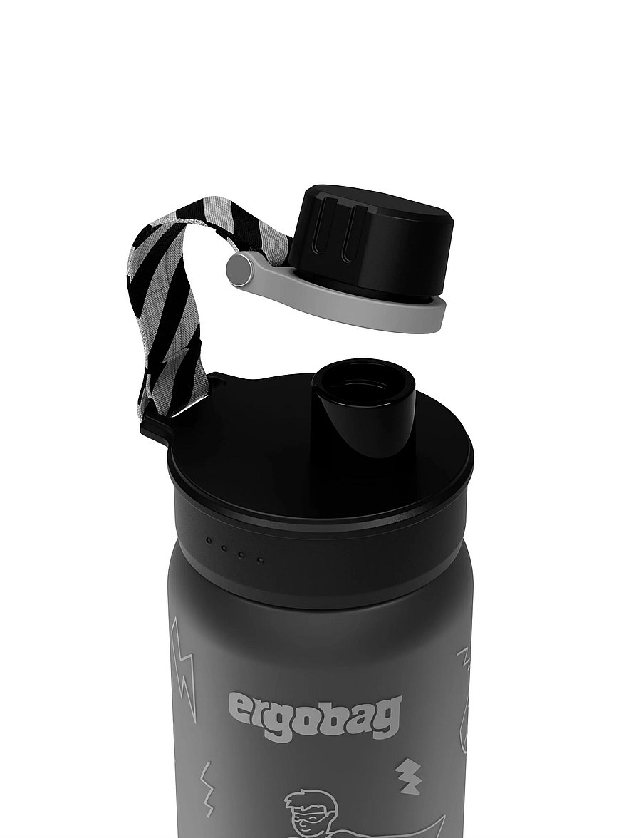 Ergobag - BOTTLE Superhero - vandflasker - black - 4