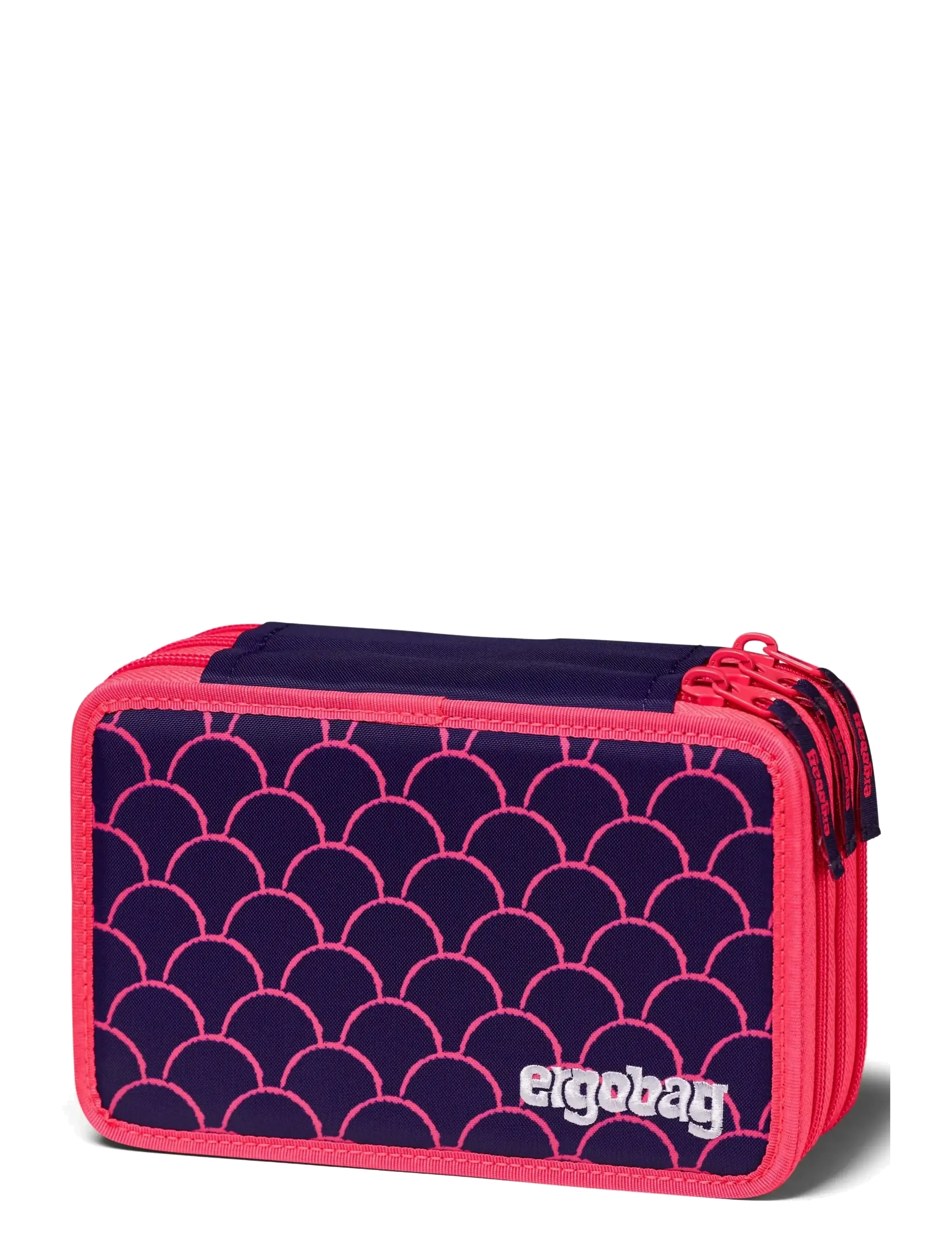Ergobag Maxi Pearl Divebear, Børn, Muslingemønster Penalhus, Lila, Str: 1.75 L