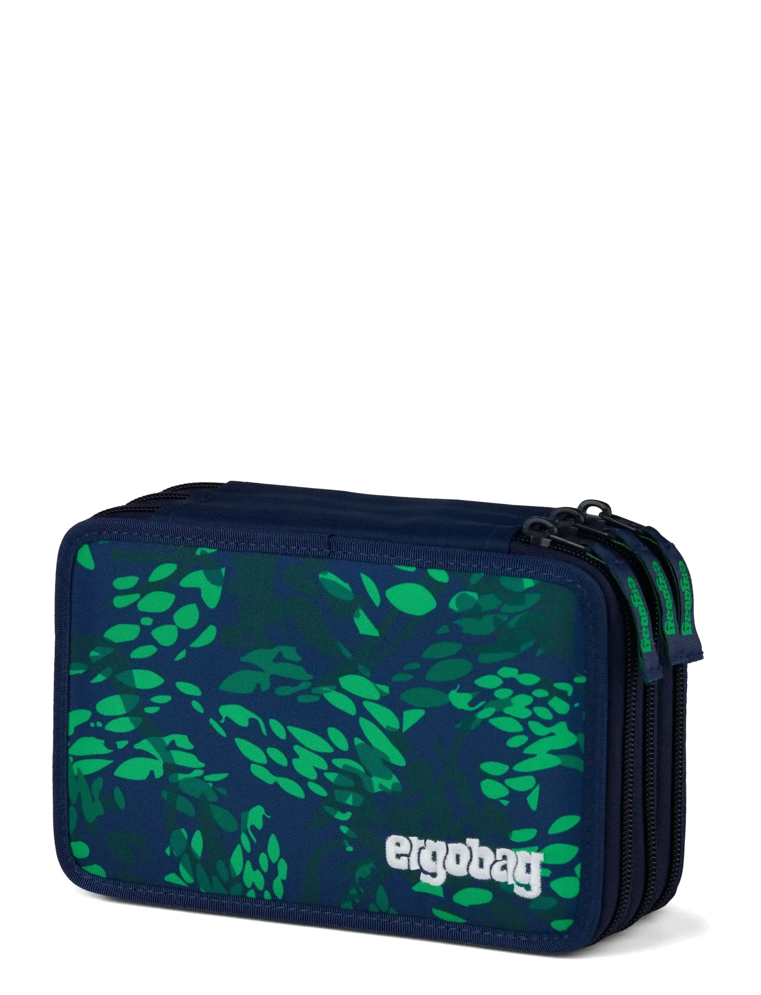 Ergobag Maxi Firebear Dragon, Børn, Mønstret Penalhus, Grøn, Str: 1.75 L