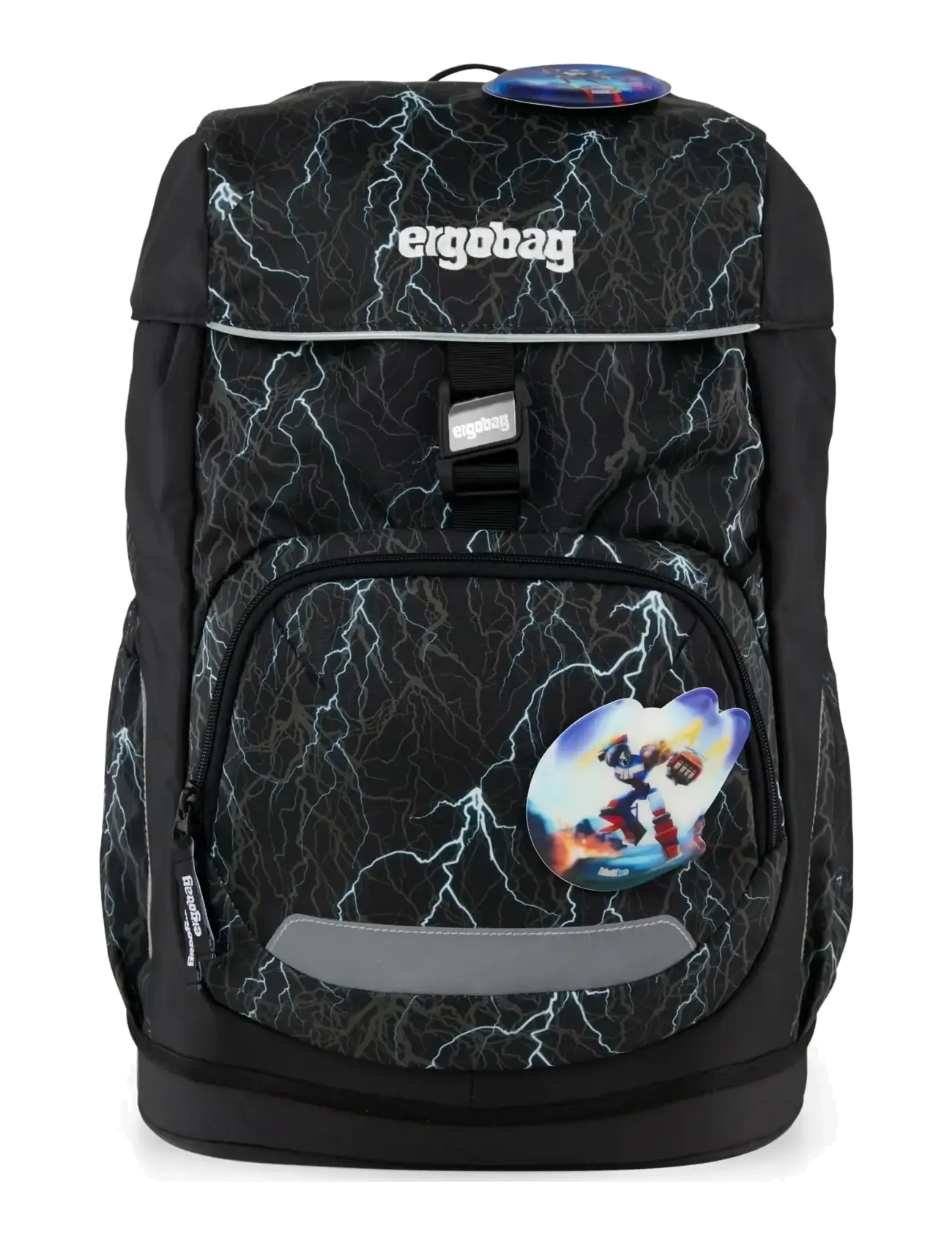 Ergobag FLEX Super ReflectBear - Back to school - BLACK / black
