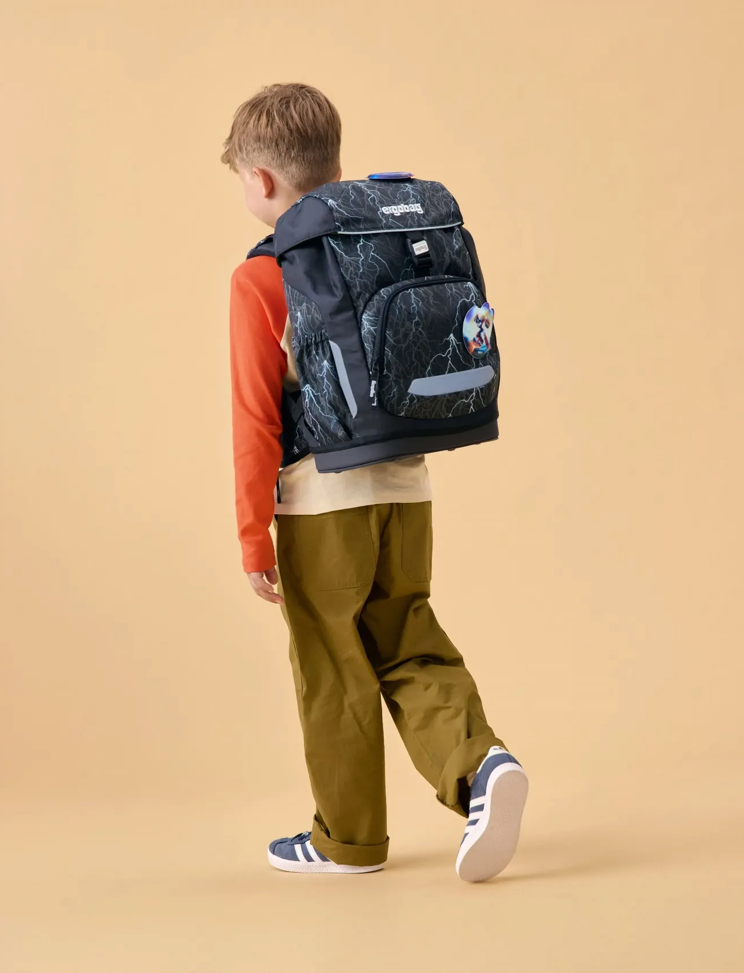 Ergobag Flex Super Reflectbear, 23 L, Black, Tasker > Rygsække, Børn