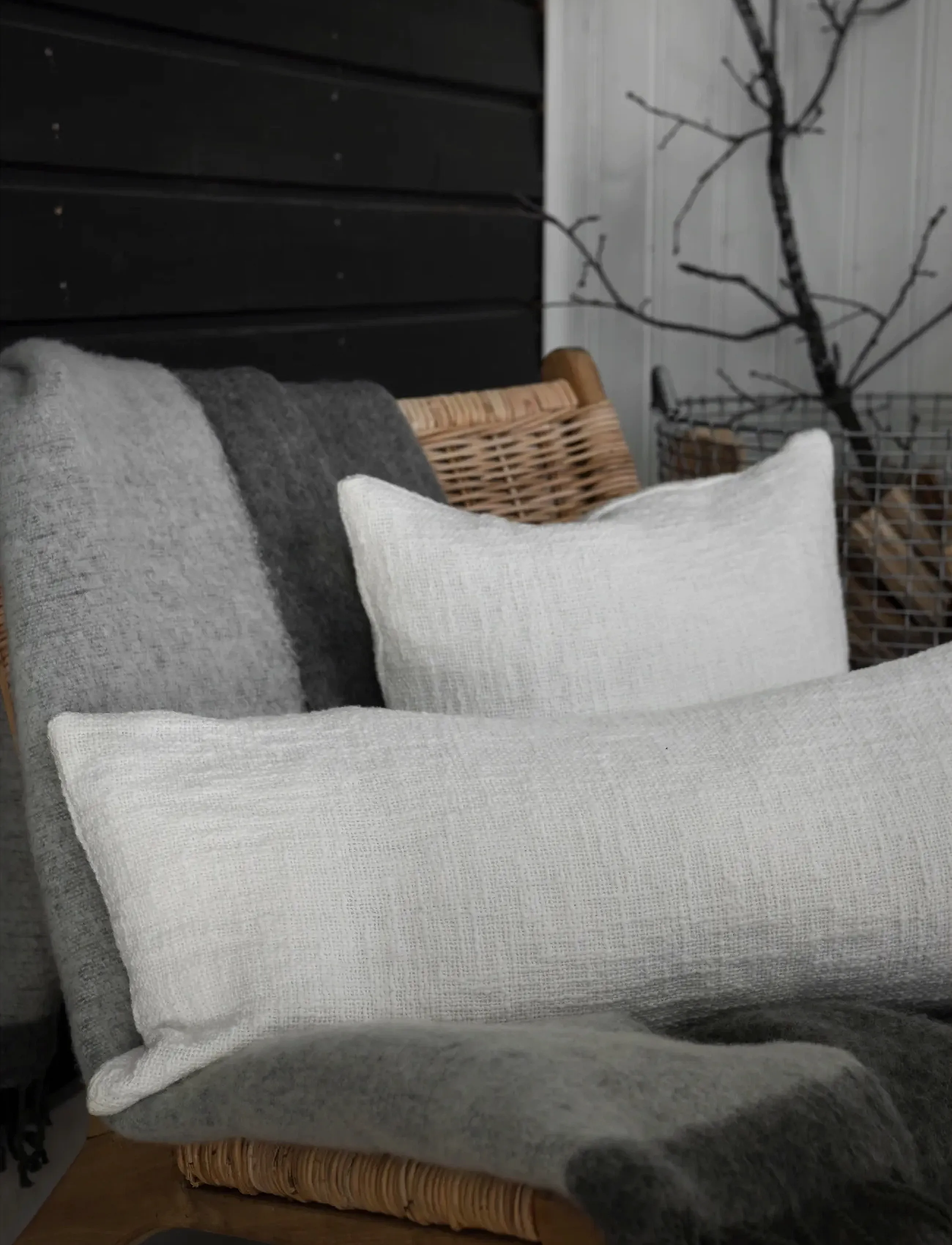 ERNST Cushioncover, 50X50X0.2 cm, White, Puder & Tæpper > Pudebetræk, Unisex
