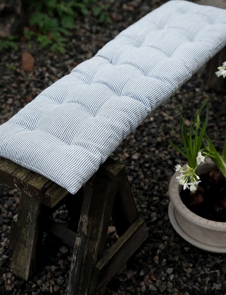 ERNST - Stair cushion - tooli padi - blue/white - 0