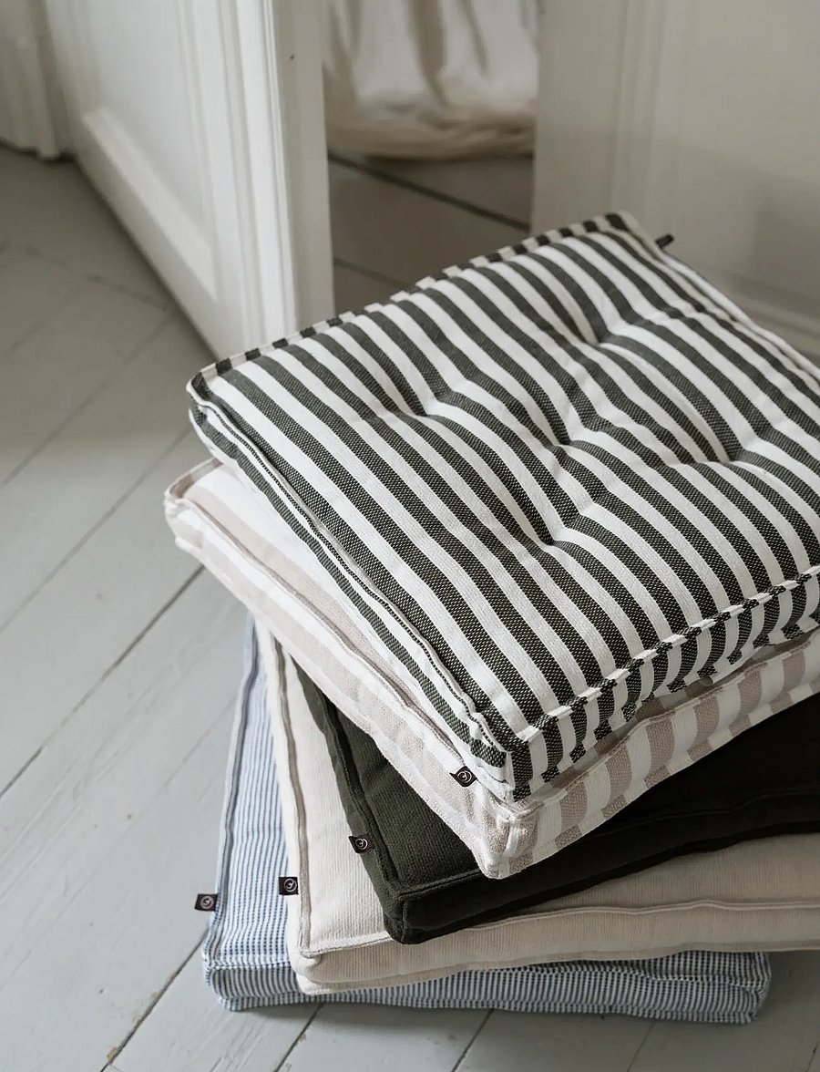 ERNST - Seat cushion - tooli padi - sage/white - 0