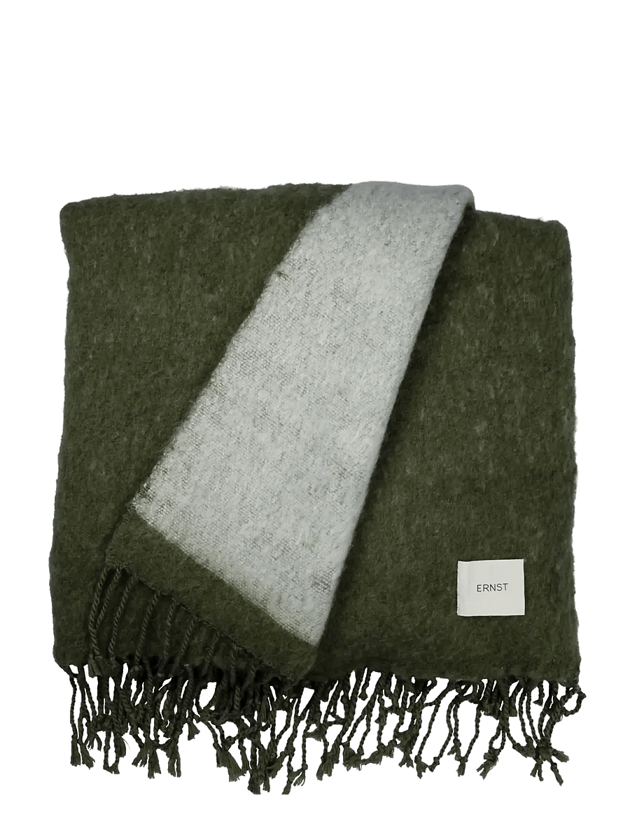 ERNST - Blanket - tekstiilid välitingimustes - green/white - 1
