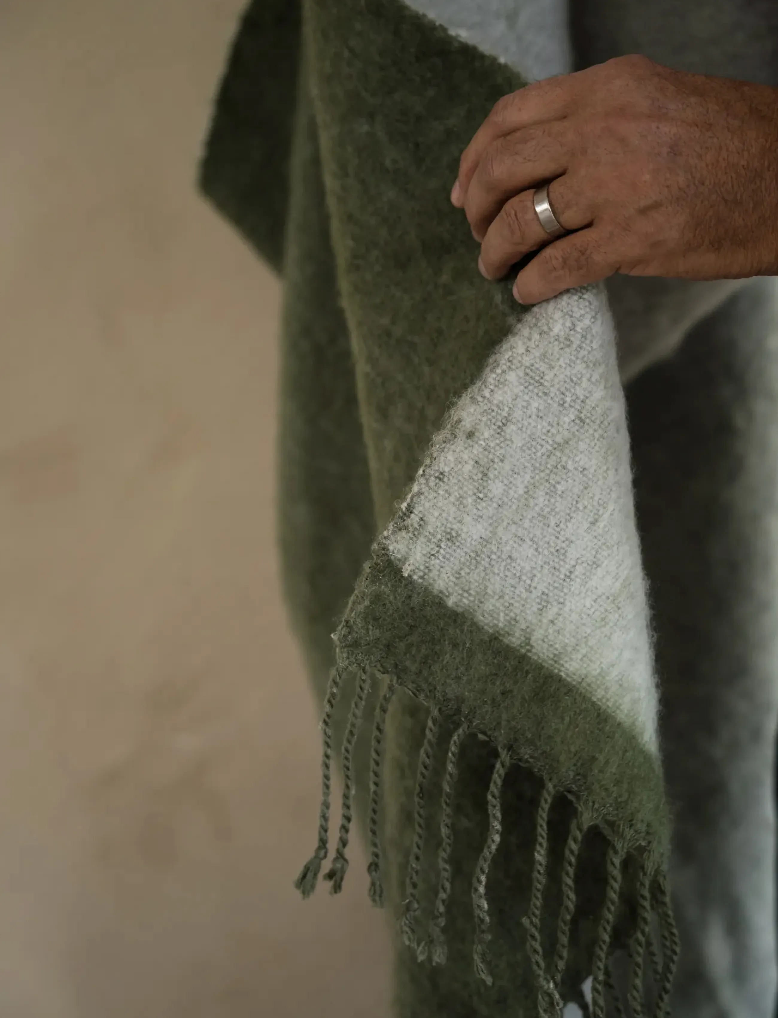 ERNST Blanket, One Size, Cushions & Blankets, Grün - Blankets Throws, Homeware