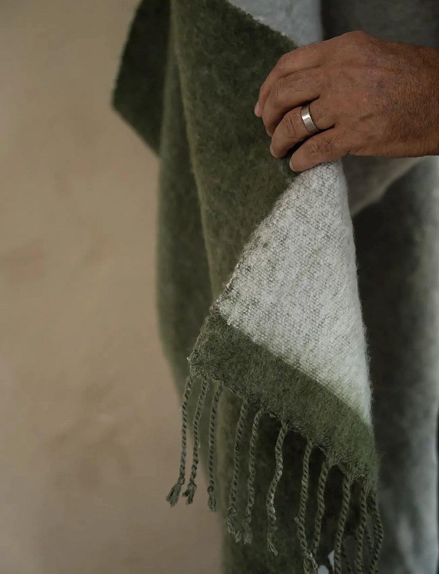 ERNST - Blanket - tekstiilid välitingimustes - green/white - 0