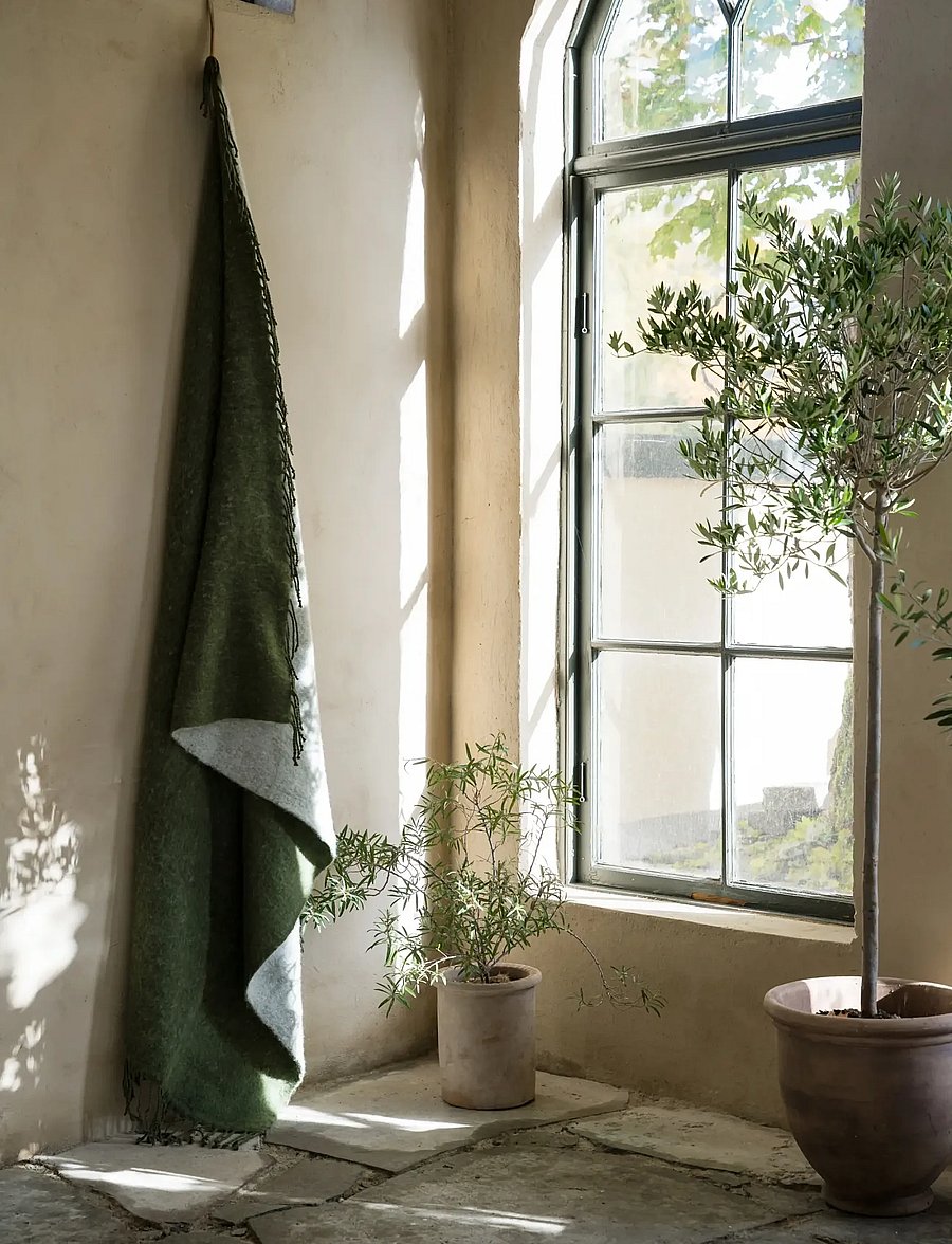 ERNST - Blanket - tekstiilid välitingimustes - green/white - 2