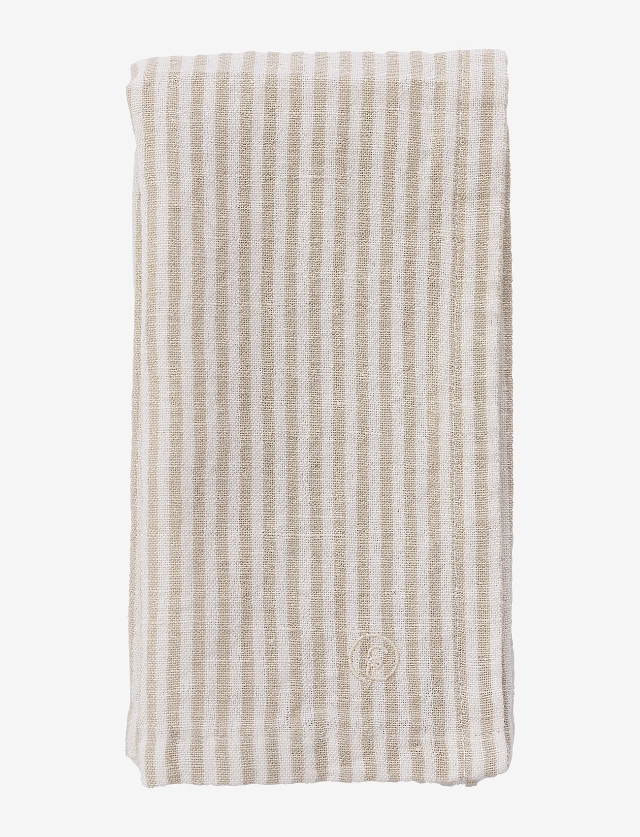 ERNST - Napkins striped beige/white - beige/white - 0