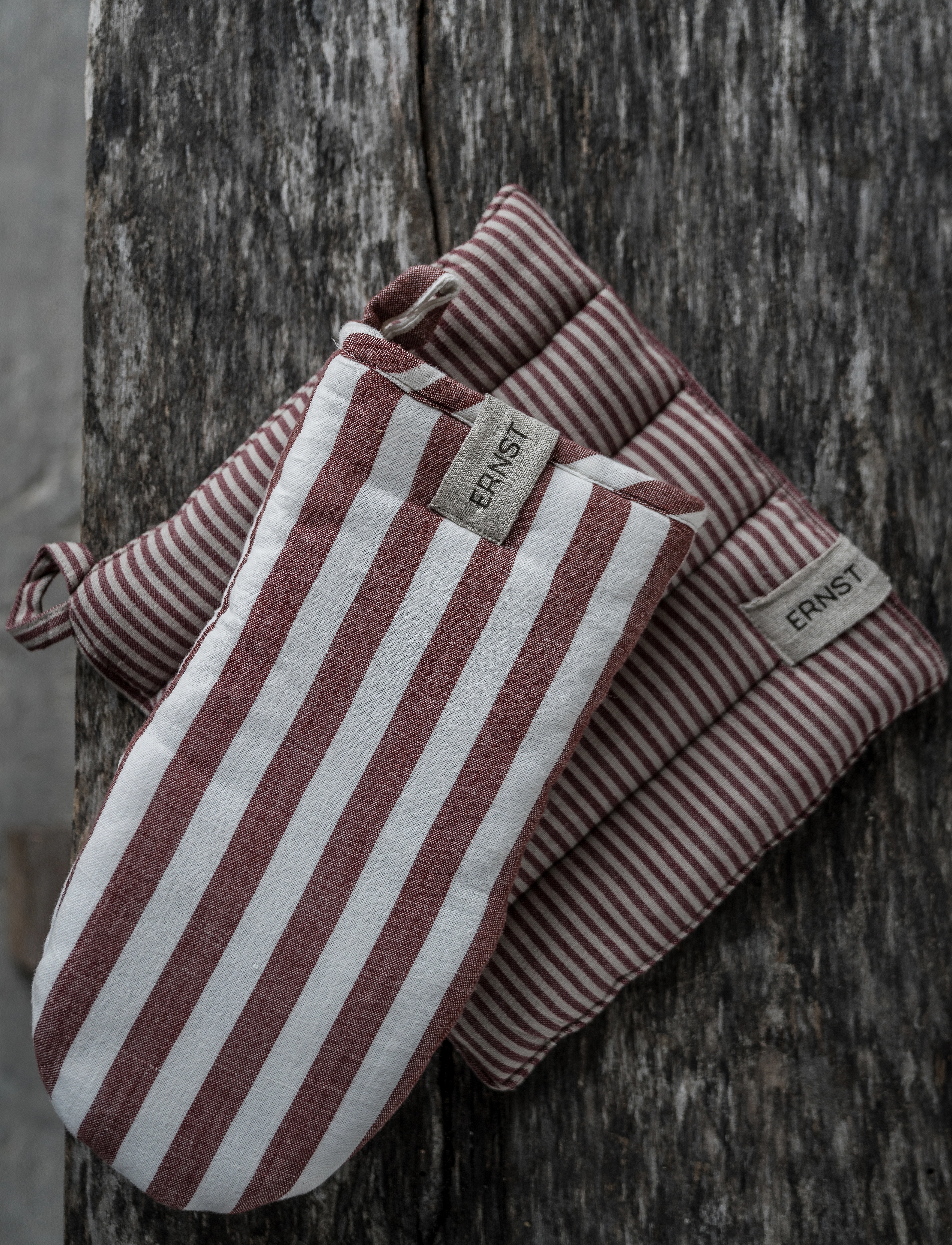 ERNST - Pot holder - oven gloves & mitts - red/white - 0